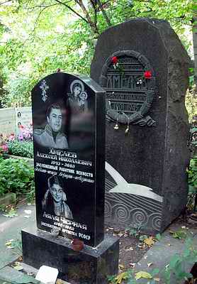 Могила Николая Хмелёва на Новодевичьем кладбище