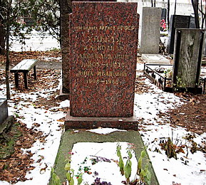 Могила Александра Хвыли на Кунцевском кладбище