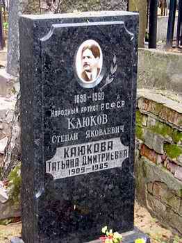 Могила Степана Каюкова на Введенском кладбище