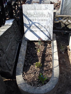 Могила Елены Понсовой на Введенском кладбище
