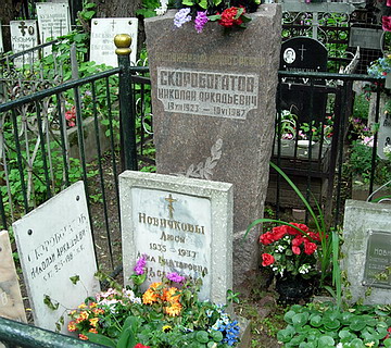 Могила Николая Скоробогатова на Ваганьковском кладбище