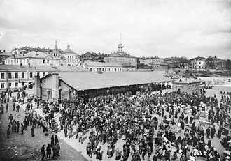 Хитров рынок в конце 19 в. Фото из альбома Н.А.Найденова